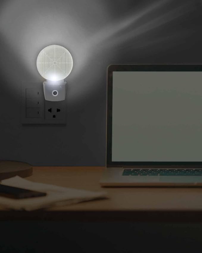 Night Lights Auto Sensor Sage Green Aesthetic Night Light Lines Perspective Box - Image 7