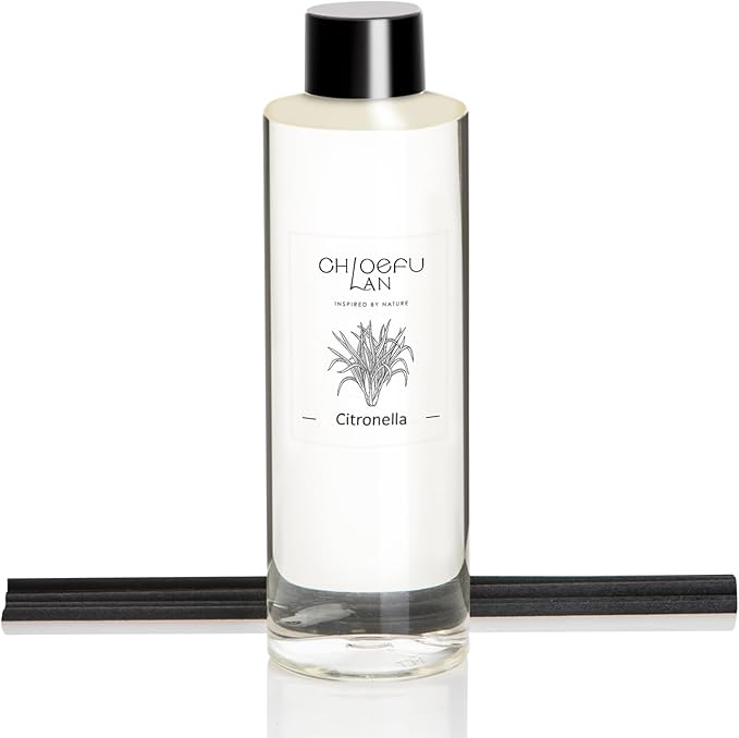 Chloefu LAN Citronella Essential Oil Diffuser Refill 6.76 fl oz Natural Oil by ChloefuLANScentedCandles