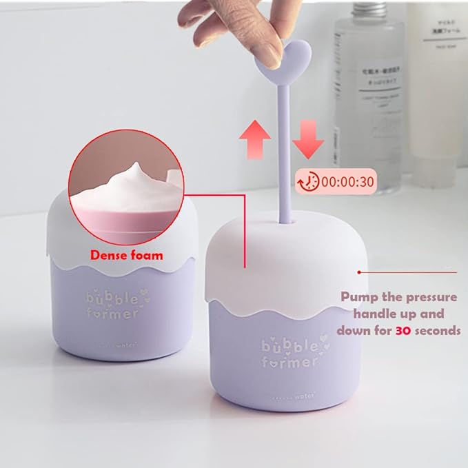 Face Wash Foam Maker, Facial Cleanser Foam Cup Froth Whip Bubble Maker Skin - Image 3