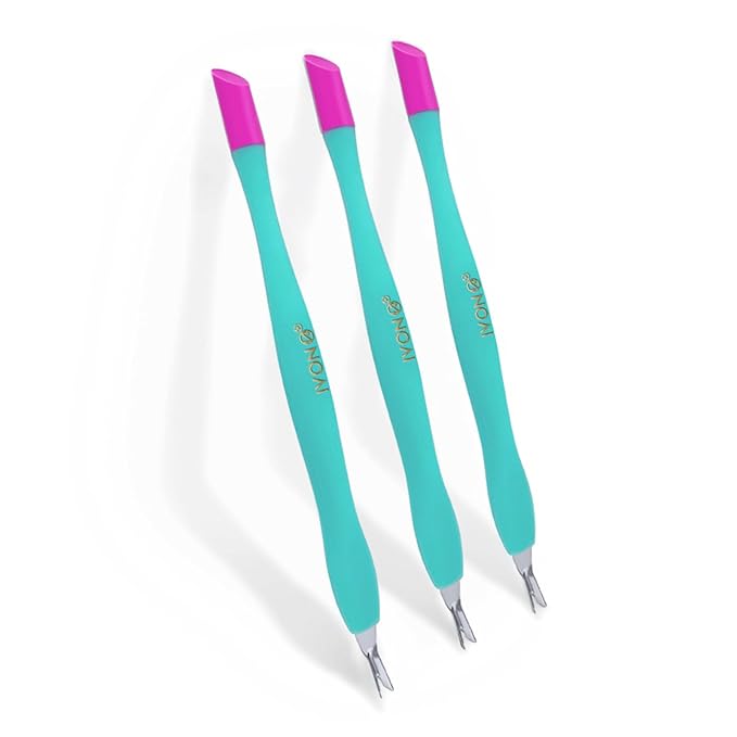 IVON 3pcs Cuticle Trimmer Pusher, Rubber Tip Soft on Nail Bed - Image 5