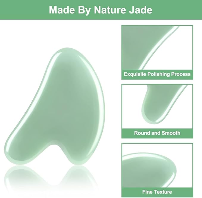 URAQT Gua Sha Massage Tool, Quartz Jade Stone Gua Sha Facial Tool, Face - Image 4