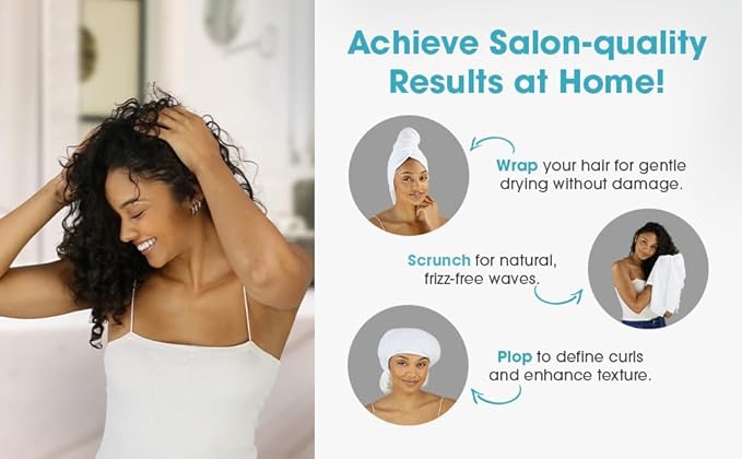 Hair RePear The Ultimate Hair Towel – Generous 29" x 45" Cotton Hair Towel - Image 7