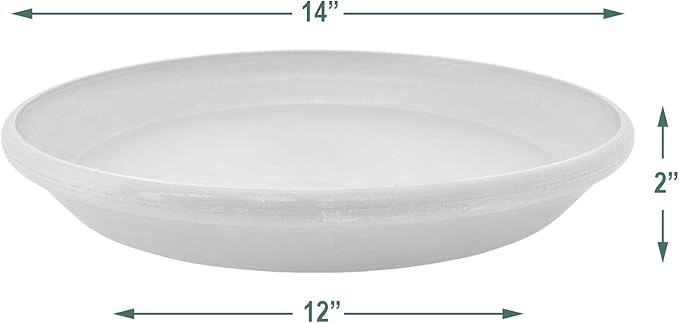 PSW Pot Collection AP35TC 14-inch Plastic/Stone/Wood Composite Plant Saucer - Image 4