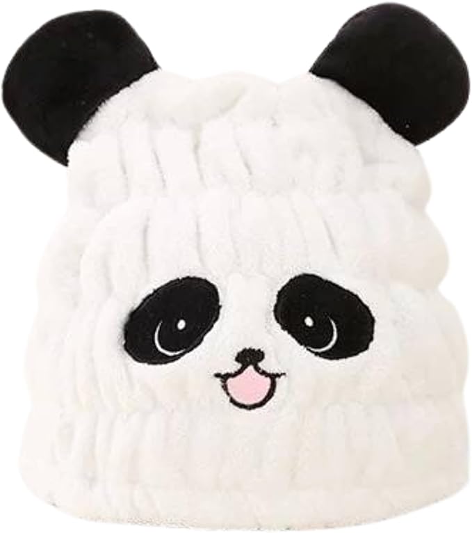 Microfiber Hair Towel Wrap for Kids, Panda Dry Hair Cap Suck Water, Absorbent by LCBD