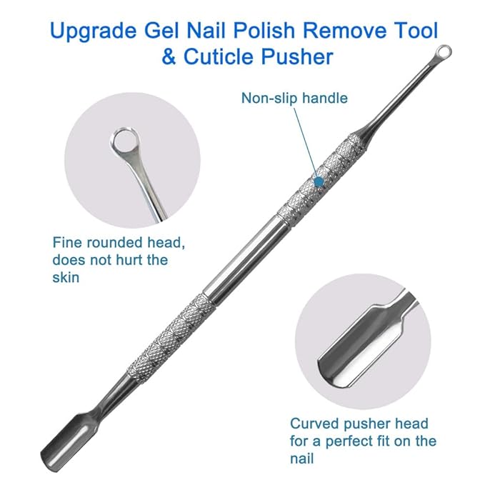 Professional Manicure Tools Set, Stainless Steel Cuticle Nipper, Upgrade Gel - Image 4