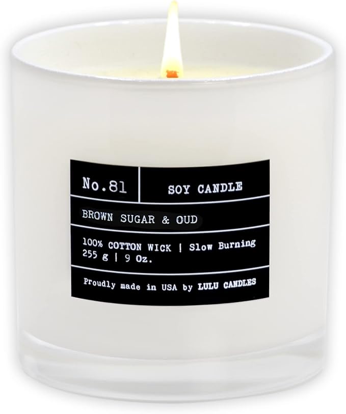 Lulu Candles | Brown Sugar & Oud | Luxury Scented Soy Jar Candle | Hand Poured by LULUCANDLES