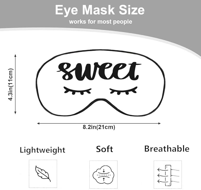 Sweet Dreams Eye Mask Sleeping Mask Cute Eyelashes White Sleep Masks Silky Soft - Image 2