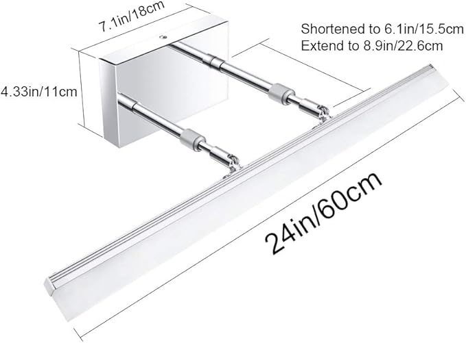 Aipsun 24 inch Modern LED Vanity Lights Adjustable Bathroom Vanity Light - Image 7