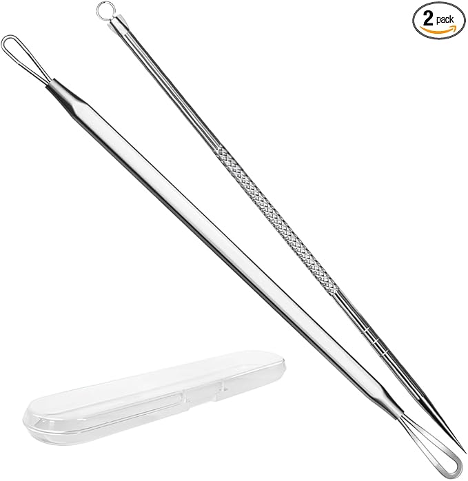 Stainless Steel Blackhead Remover, Pimple Extractor, Pimple Popper, Comedone by Unknown