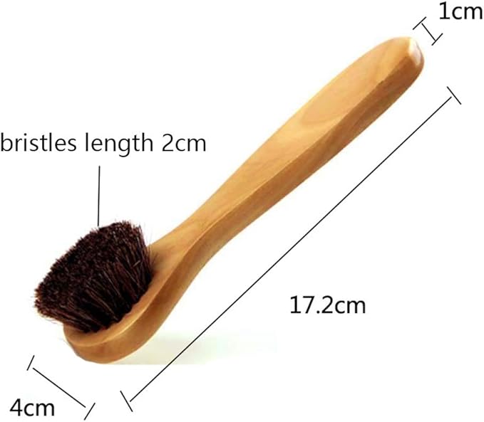 Facial Cleansing Brush, Wood Handle Soft Horsehair Natural Bristles Face Brush - Image 5