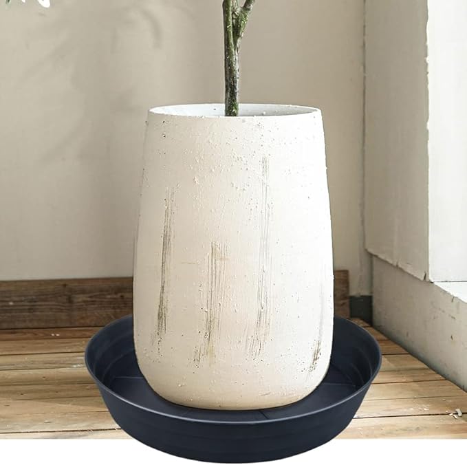 25 Inch Extra Large Planter Saucer, Extra-Deep 4.25 in Black Drip Trays - Image 3