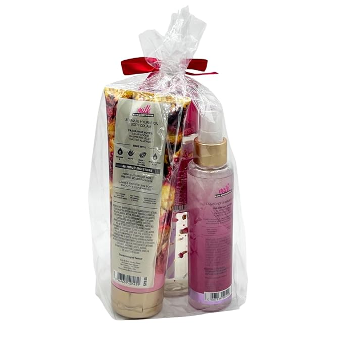 Bath & Body Works MILK Collections RASPBERRY HOLIDAY PIE BAR Diamond Shimmer - Image 5