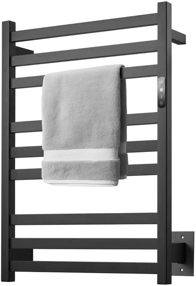 9-Bar Towel Warmer, Wall-Mounted Electric Heated Rack by Unknown