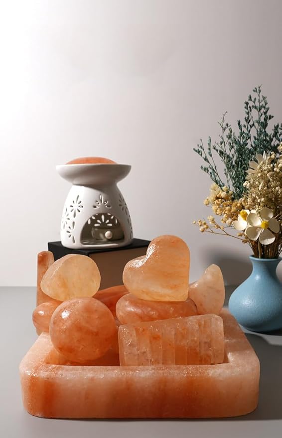 2 Pcs Himalayan Salt Hot Massage Stones Cold Stones Set Warm Rocks Kit - Image 7