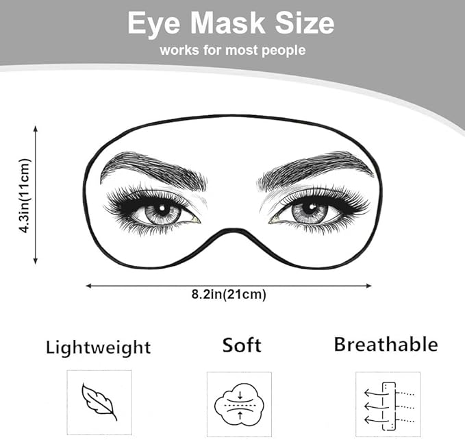 Sexy Eyes Sleep Eye Mask Woman Eyelashes Eyebrows Beautiful Silk Eye Mask - Image 2