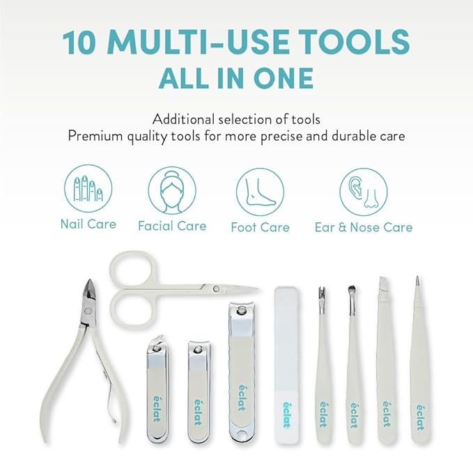 Éclat Manicure Pedicure Kit for Men & Women, Cuticle Pusher, Personal Care - Image 2