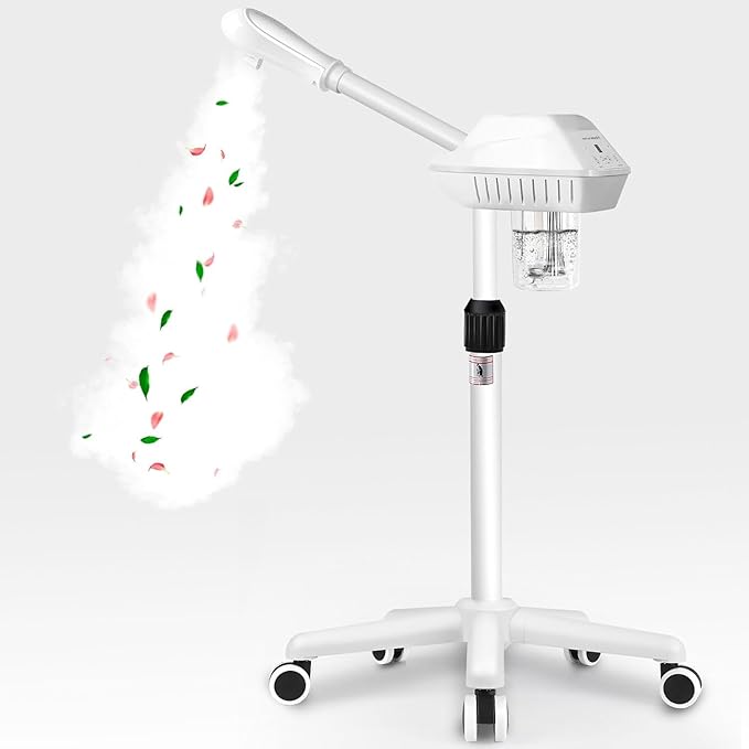 Professional Facial Steamer for Deep Cleansing and Hydration, Ozone Spa Face by Qinrunkoi