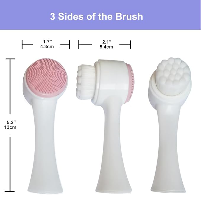 9-in-1 Face Scrubber Face Cleaning Brushes Super Soft Silicone Cleanser Brush - Image 7