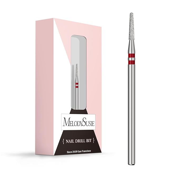 MelodySusie 1.8mm Round Tapered Cuticle Clean Nail Drill Bit 3/32'', by MelodySusie