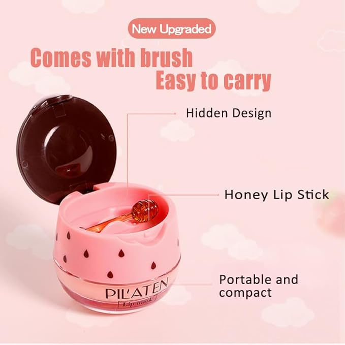 2PCS Bee Balm Honey Pot, Propolis Moisturizing Lip Mask, Hydrating & Prevention - Image 7