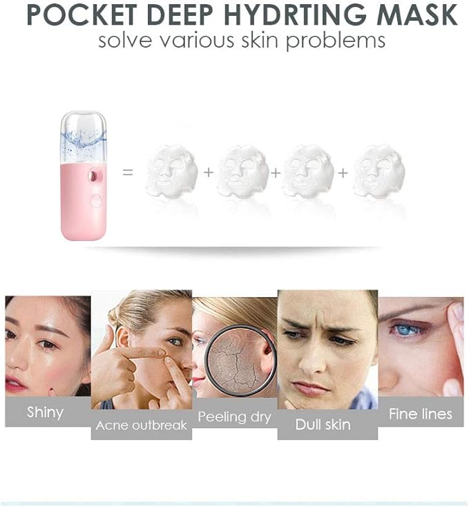 GIVERARE Nano Facial Steamer, Handy Mini Mister, USB Rechargeable Mist Sprayer - Image 6