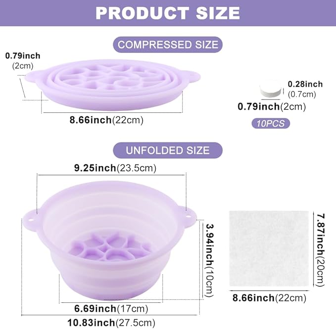 Face Bowl for Ice with Built-In Ice Tray, Collapsible Silicone Facial Ices Bath - Image 2