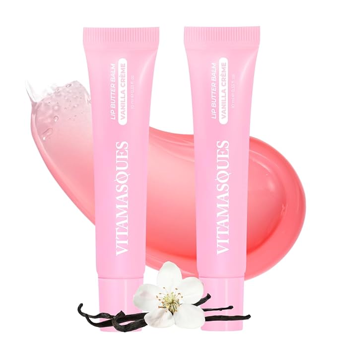 Vitamasques Lip Butter Balm Vanilla Creme Pack of 2, Korean Lip Balm by Vitamasques