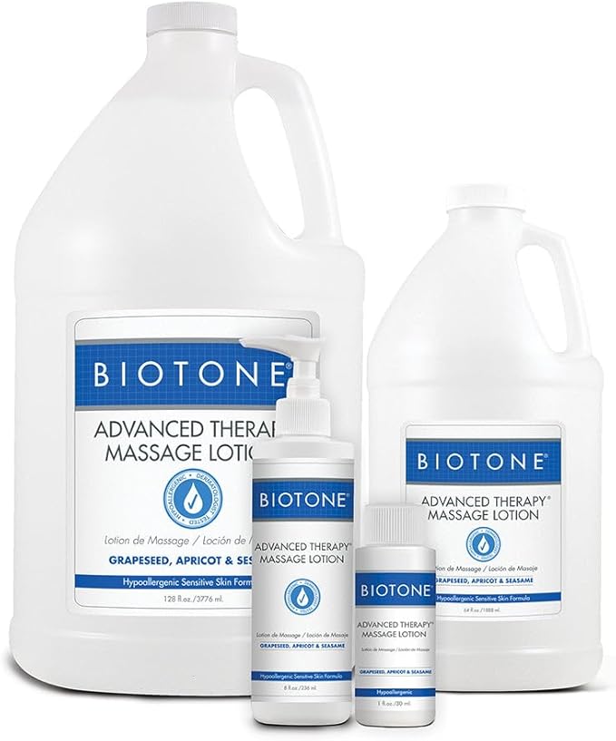 BIOTONE Advanced Therapy Massage Lotion, Hypoallergenic and Fragrance-Free by BIOTONE