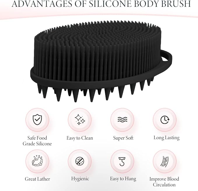 Silicone Body Scrubber, Silicone Loofah, Exfoliating Silicone Shower Scrubber - Image 3