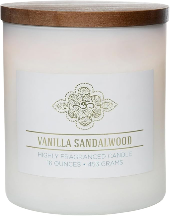 Carolina Vanilla Sandalwood Scented Candle, 16 oz Wellness Relaxing by CAROLINA