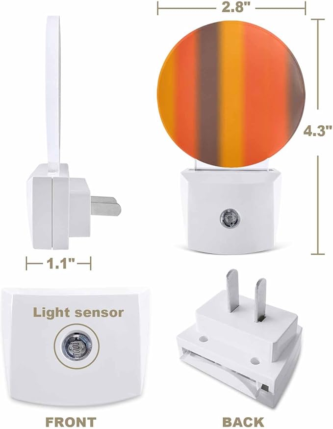 Night Lights Auto Sensor Burnt Orange Yellow Night Light Gradient Color Stripe - Image 2