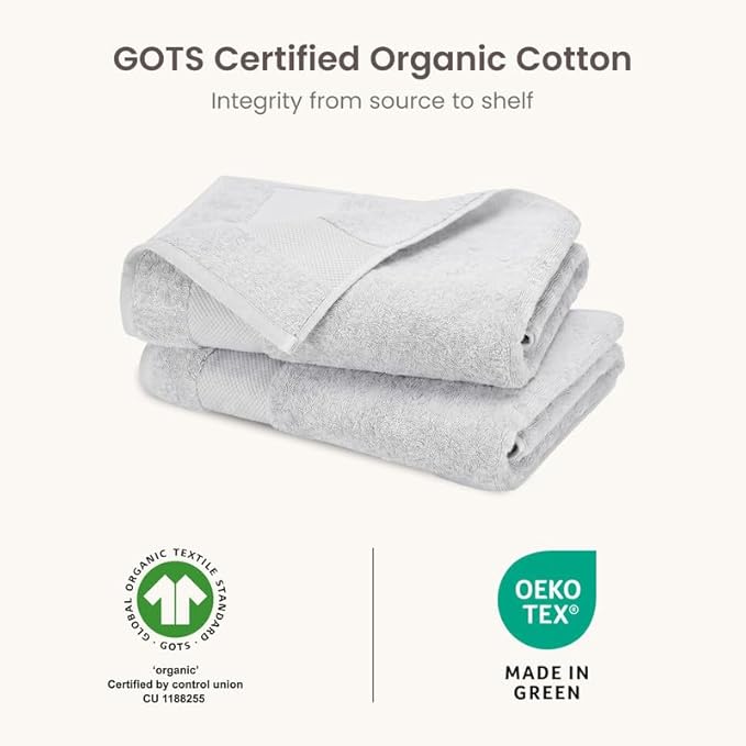 BIOWEAVES 100% Organic Cotton 700 GSM Luxury Bath Towels - Image 7