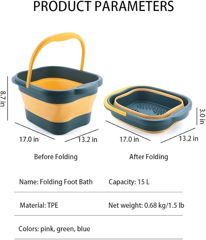 WMHYLYH Collapsible Pedicure Foot Spa Bath Massager - Image 6