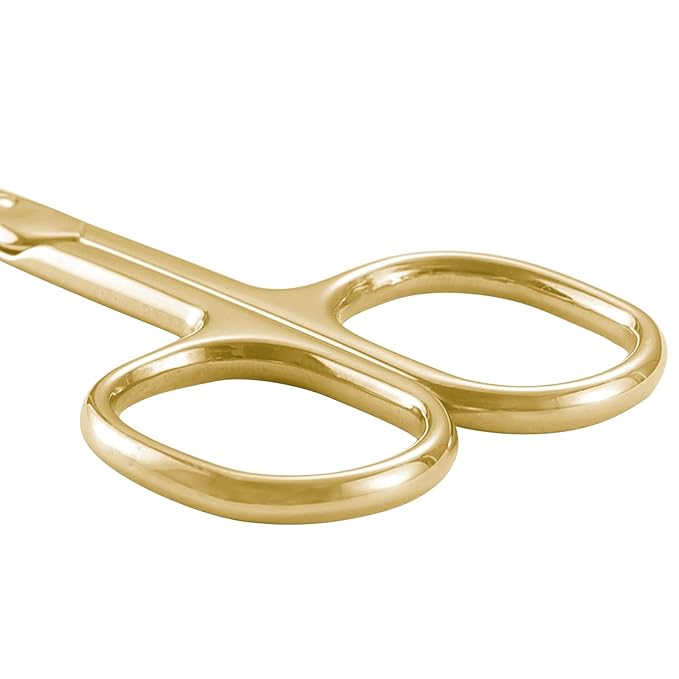 LIVINGO Professional Nail Cutter Scissors, Eyebrows/Eyelash Use, 3.5" Gold - Image 4
