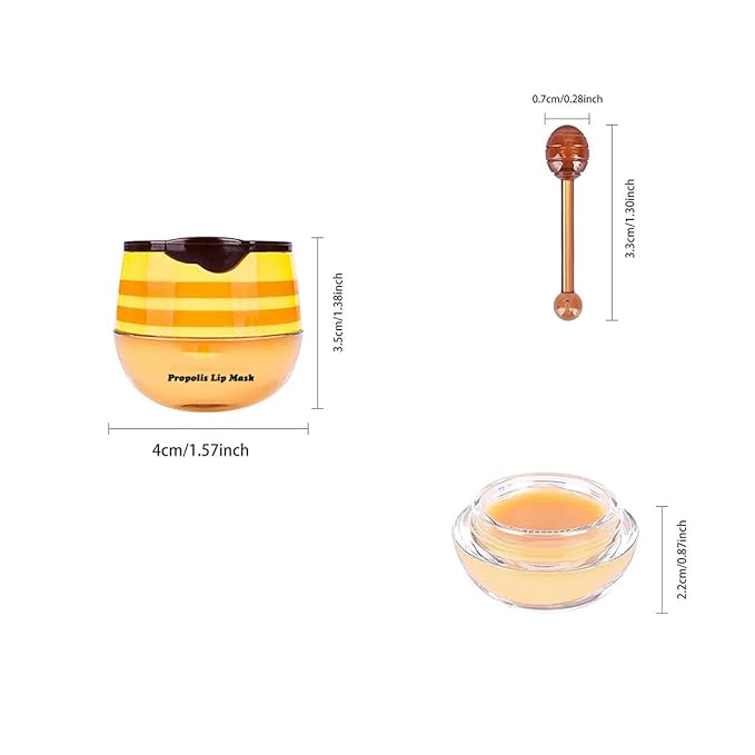 6 PCS Bee Lip Balm Honey Pot, Lip Mask Propolis Moisturizing, Prevention Dry - Image 7