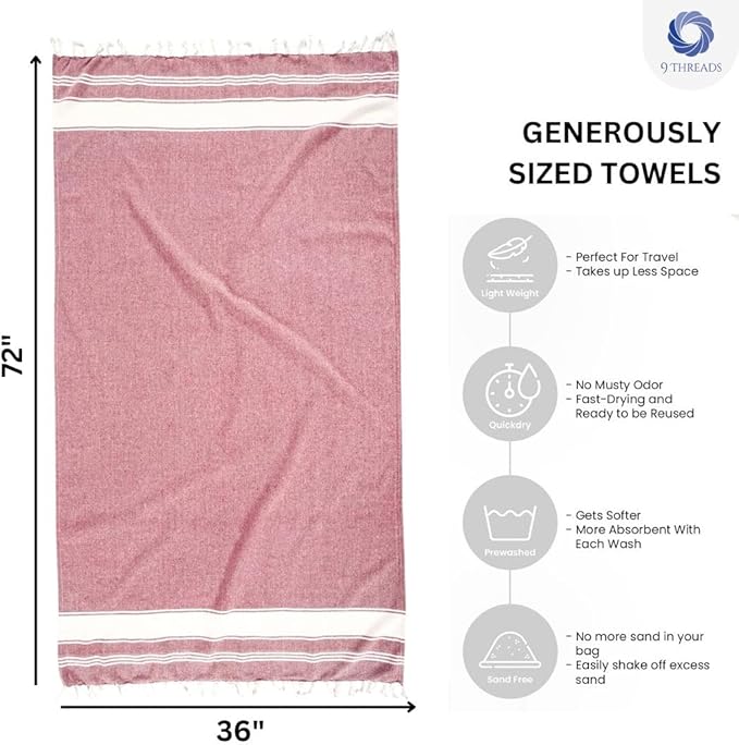 Cotton Turkish Beach Towel - Image 4