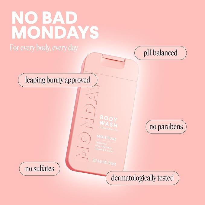 MONDAY HAIRCARE MOISTURE Body Wash in Fresh Gardenia - Image 6