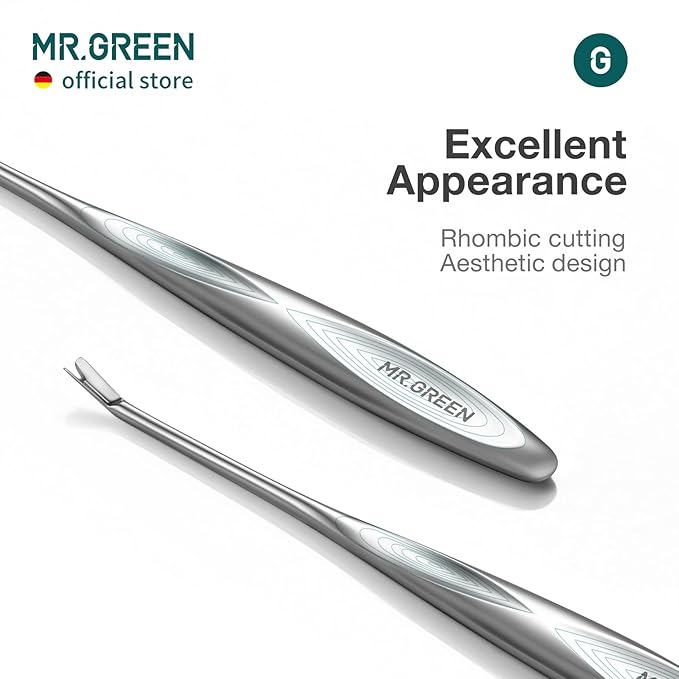 MR.GREEN Cuticle Pusher Dead Skin Remover Stainless Steel Manicure Tools - Image 5