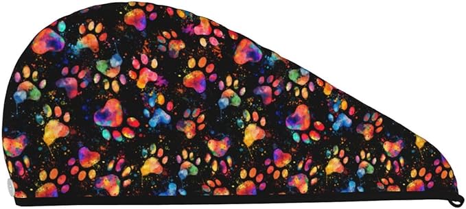 Paw Hair Towel Wrap, Absorbent Hair Drying Towel, Microfiber Hair Drying Cap - Image 2