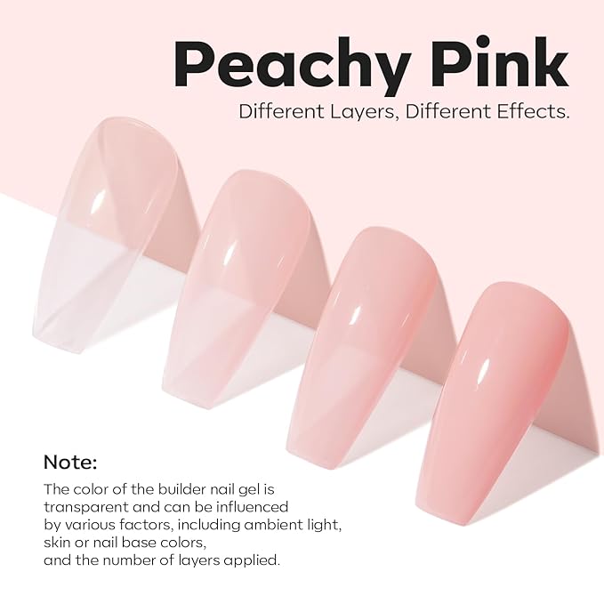 modelones Nail Strengthener Peachy Pink Nail Repair - Image 4