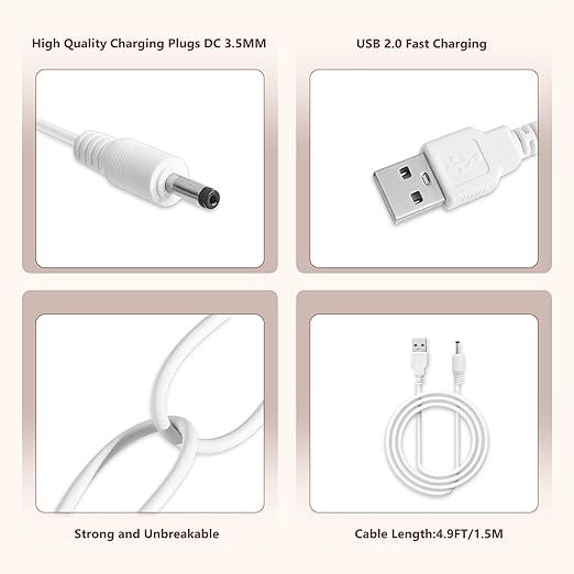 2 Pcs 5 FT Replacement Charger Cable - Image 3