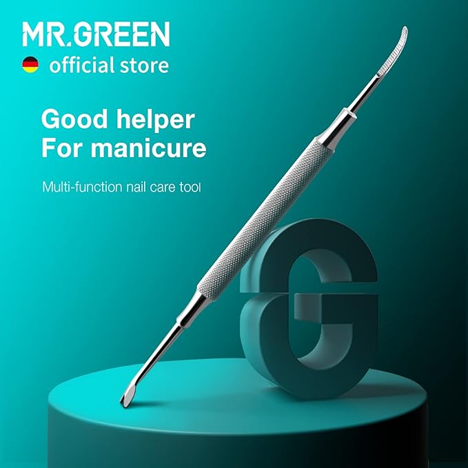 MR.GREEN Multi-Function Nail Care Tools Cuticle Pusher Nail Dirt Cleaner Double - Image 2