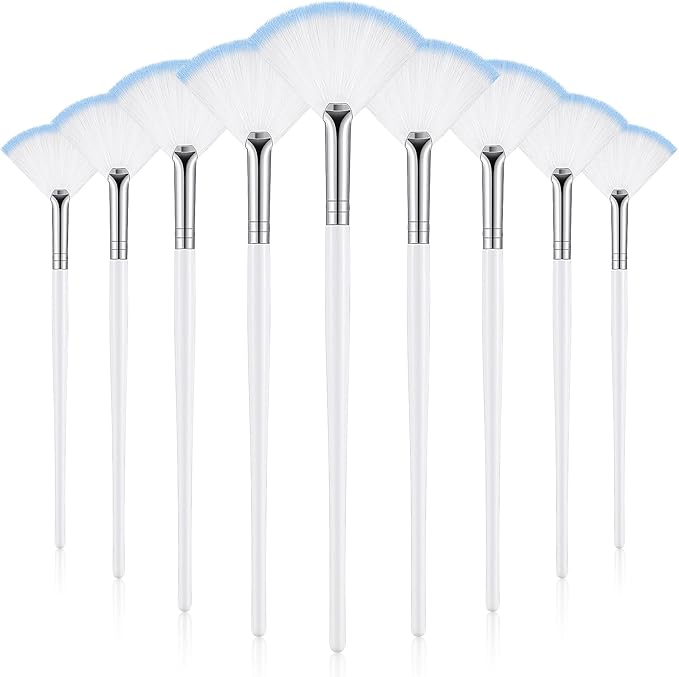 9 Pieces Facial Fan Mask Brushes, Soft Facial Applicator Brushes Tools by Maitys