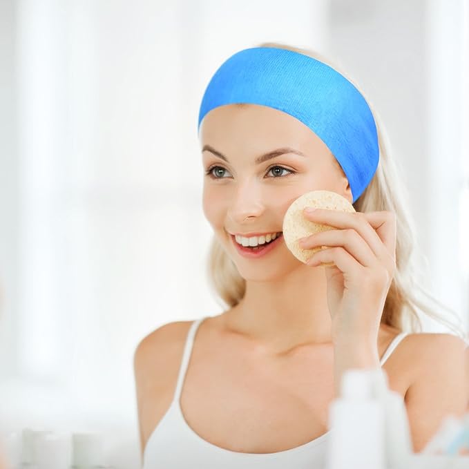 128 Pieces Disposable Spa Facial Headbands Stretch Non-Woven Facial Headband - Image 7