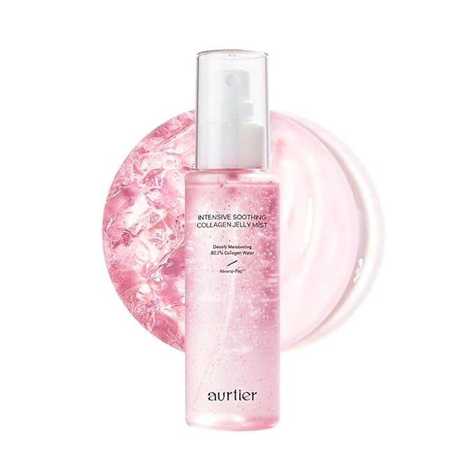 Intensive Soothing Collagen Jelly Mist, Deep Hydrating Pink facial mist by aurtier