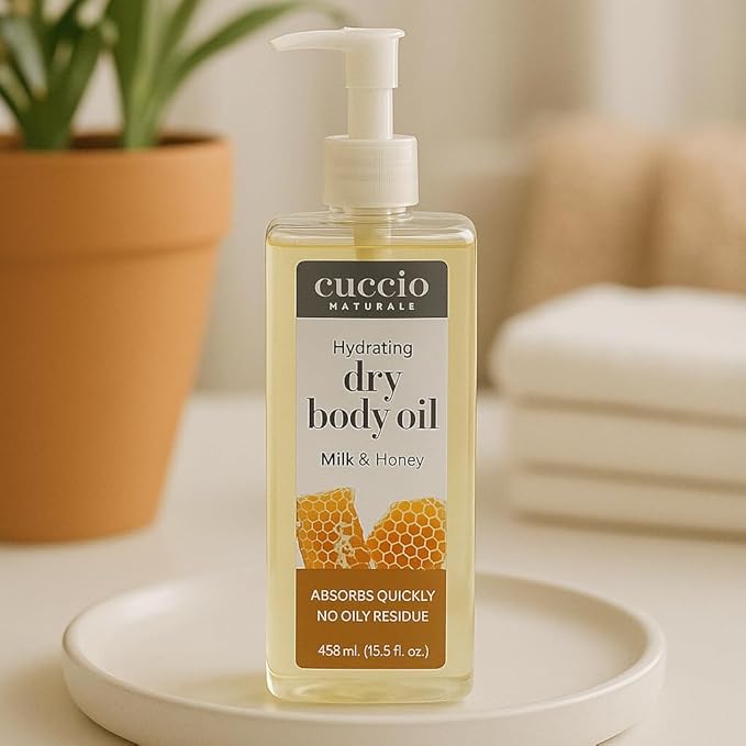 Cuccio Naturale Hydrating Dry Body Oil – Milk & Honey, Fast‑Absorbing - Image 2