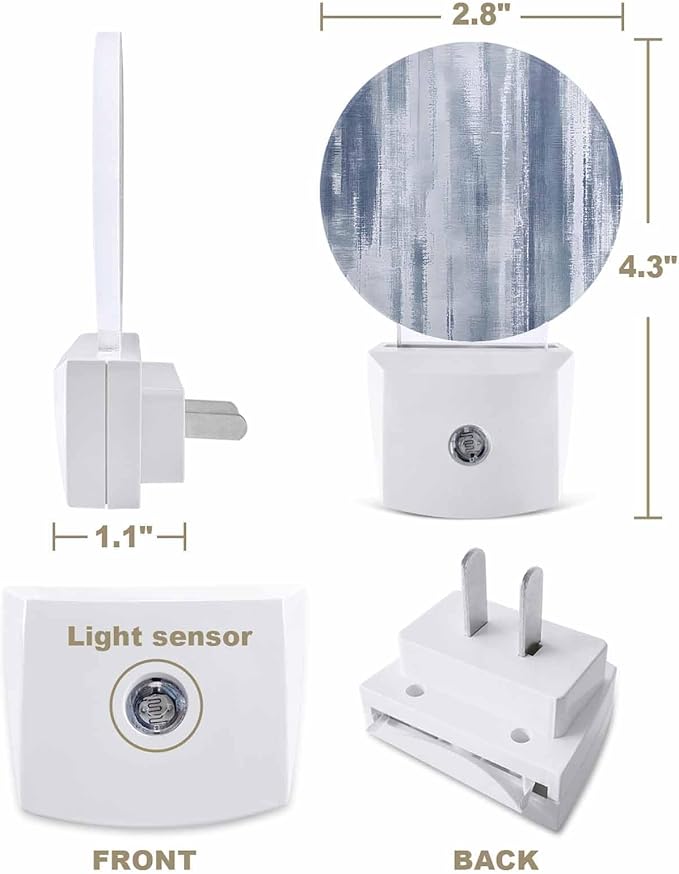 Night Lights Auto Sensor Blue Abstract Graffiti Night Light Art Painting Round - Image 2