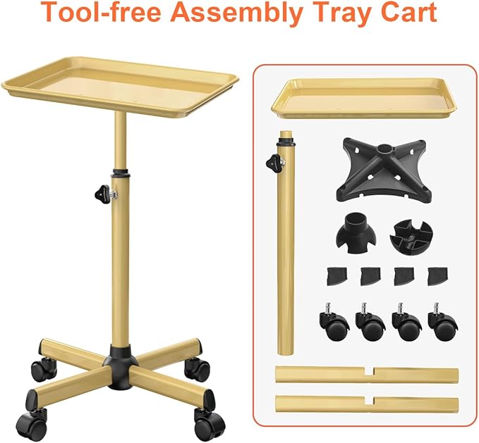 Salon Tray Cart Tattoo Tray Rolling Cart, Service Rolling Tray, Height - Image 7