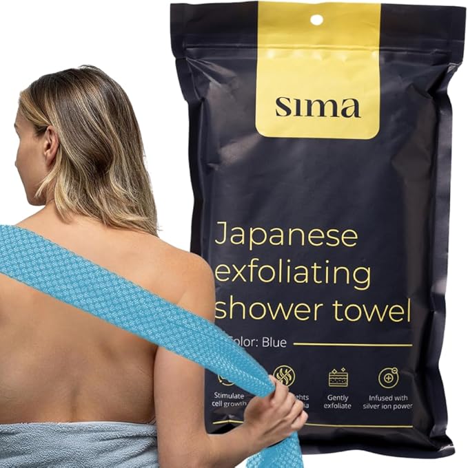 Sima Brand Exfoliating Washcloth Face & Body Scrub Towel by SimaBrand