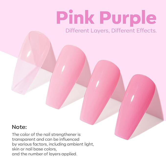 modelones Nail Strengthener Jelly Purple Pink Nail Repair - Image 4